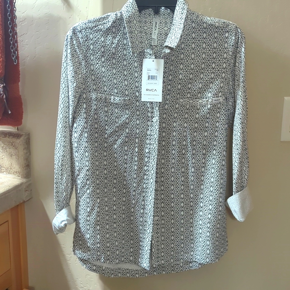 RVCA Long Sleeve Button Down